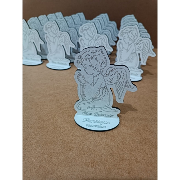Anjinho Anjo lembrança para batizado em MDF personalizado - Imagem 3
