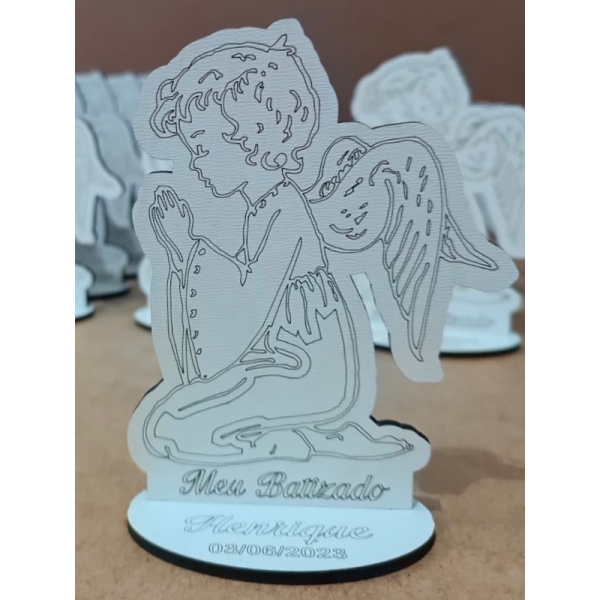 Anjinho Anjo lembrança para batizado em MDF personalizado