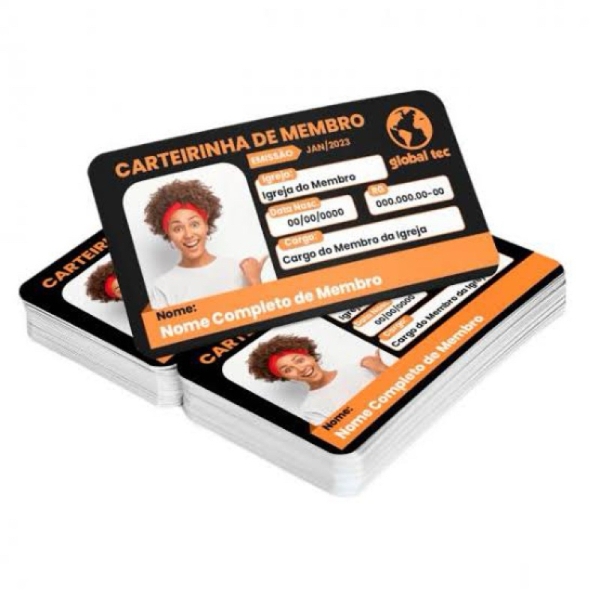 Cartão PVC para crachá profissional, personalizado com foto, nome, cargo, durável, entrega rápida - Imagem 4