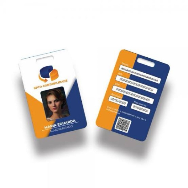 Cartão PVC para crachá profissional, personalizado com foto, nome, cargo, durável, entrega rápida - Imagem 2