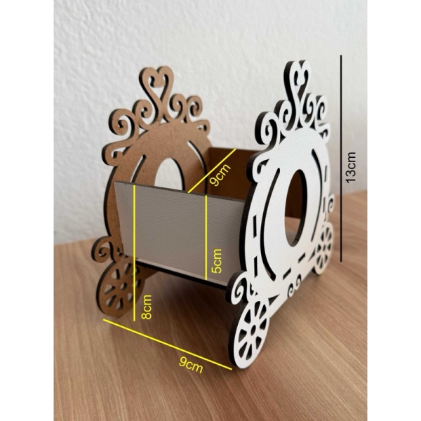 Lembrancinha MDF modelo Carruagem - Imagem 2