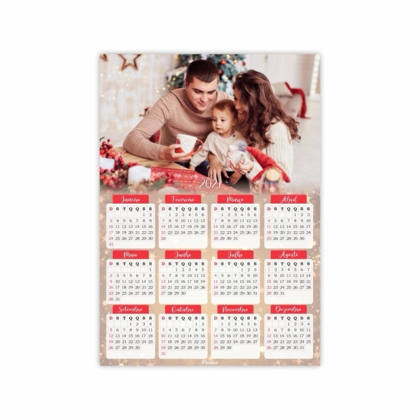 Calendário 2026 folhinha parede personalizado 100 UNDS - PAPEL COUCHE 240g - Imagem 4