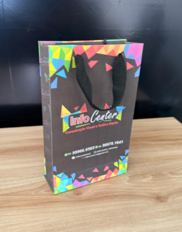 SACOLA PAPEL OFFSET PERSONALIZADA TAM. P - Imagem 2