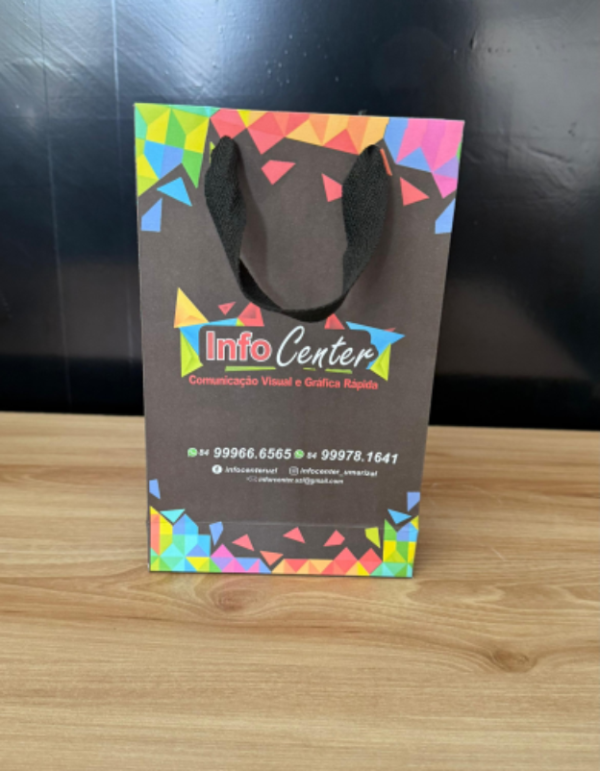 SACOLA PAPEL OFFSET PERSONALIZADA TAM. P